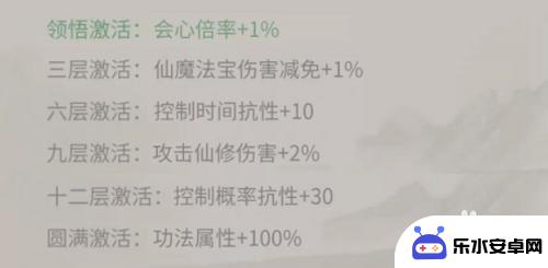 一念逍遥二十二阶功法法修 一念逍遥二十二阶功法属性效果对比